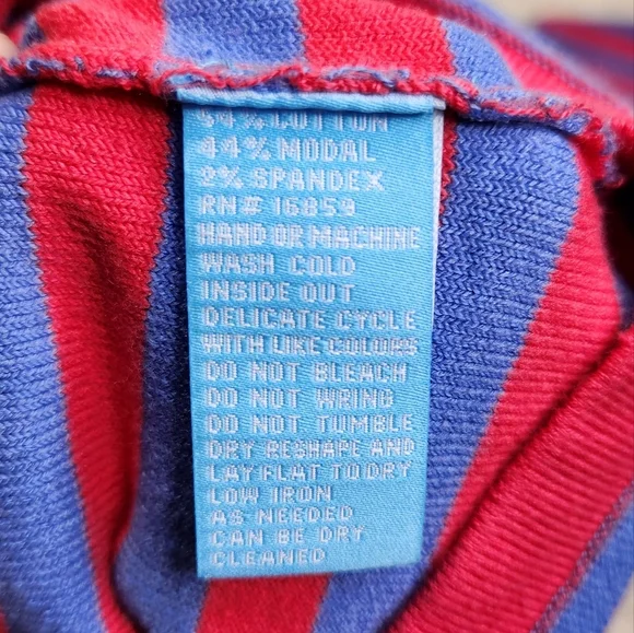 J. MCLAUGHLIN Caitlin Long Sleeve Boatneck Striped Sweater Shirt Red & Blue XL - Picture 8 of 9